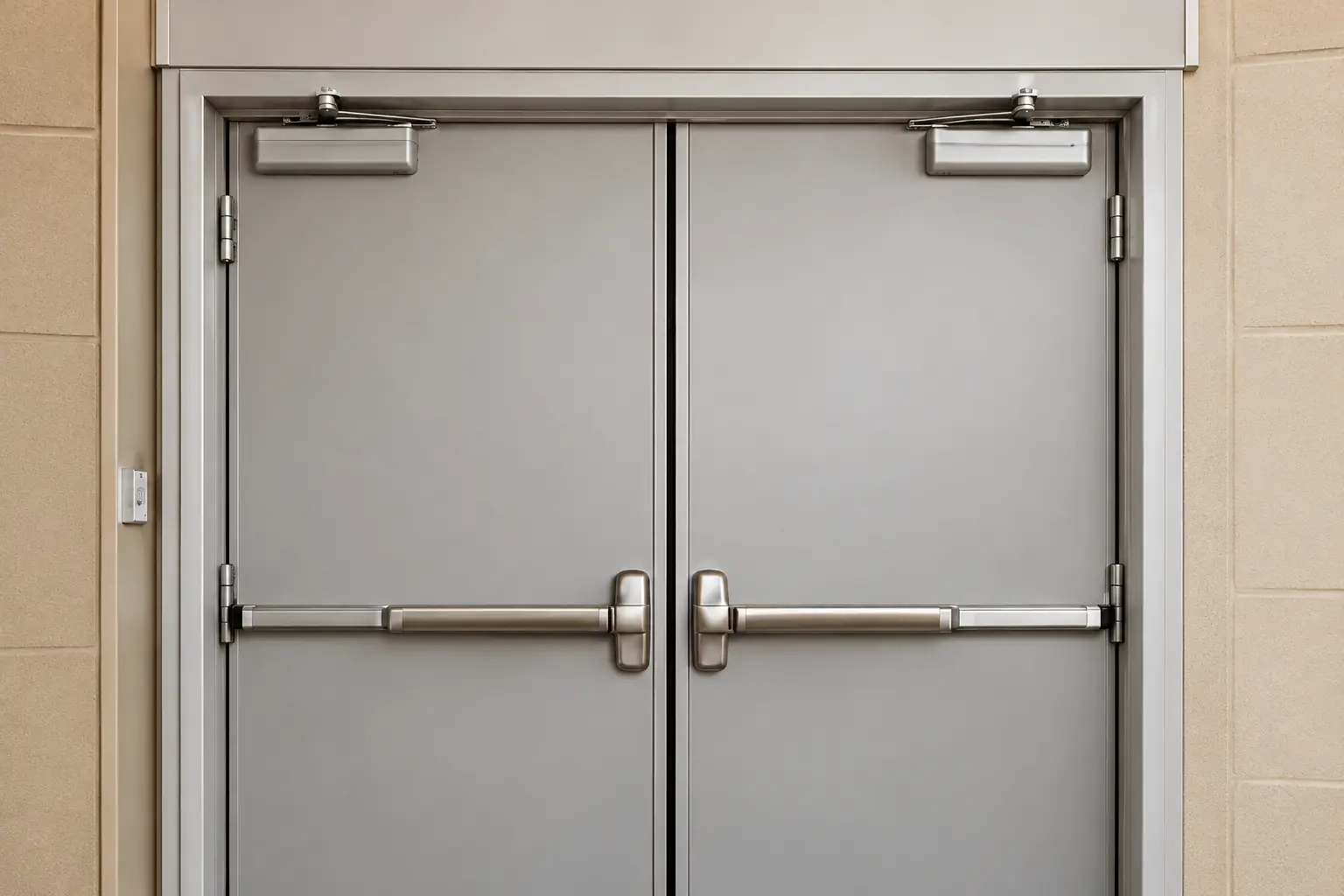 Commercial door in a hotel or hospitality property