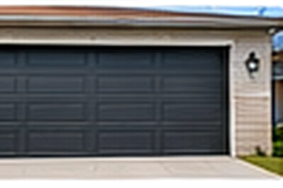Garage door and technician repair scene
