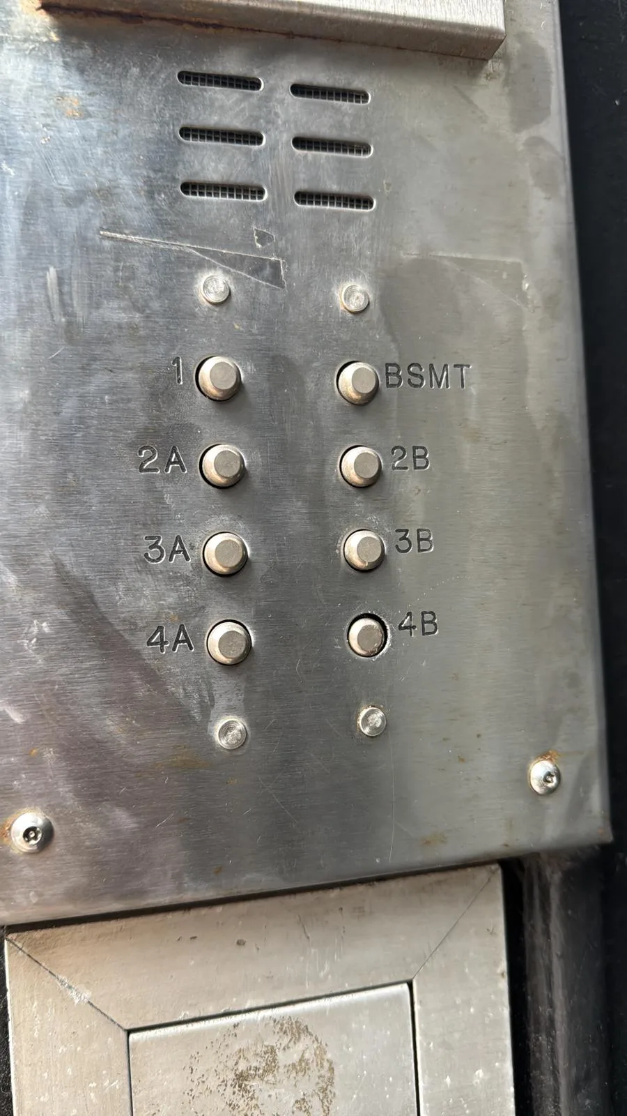 Door intercom entry keypad